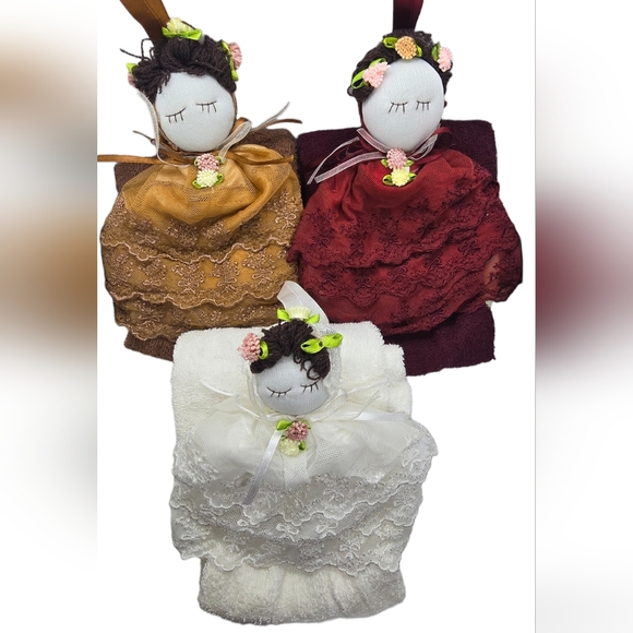 Towel and ring set cotton in white color - Picture 2 of 7